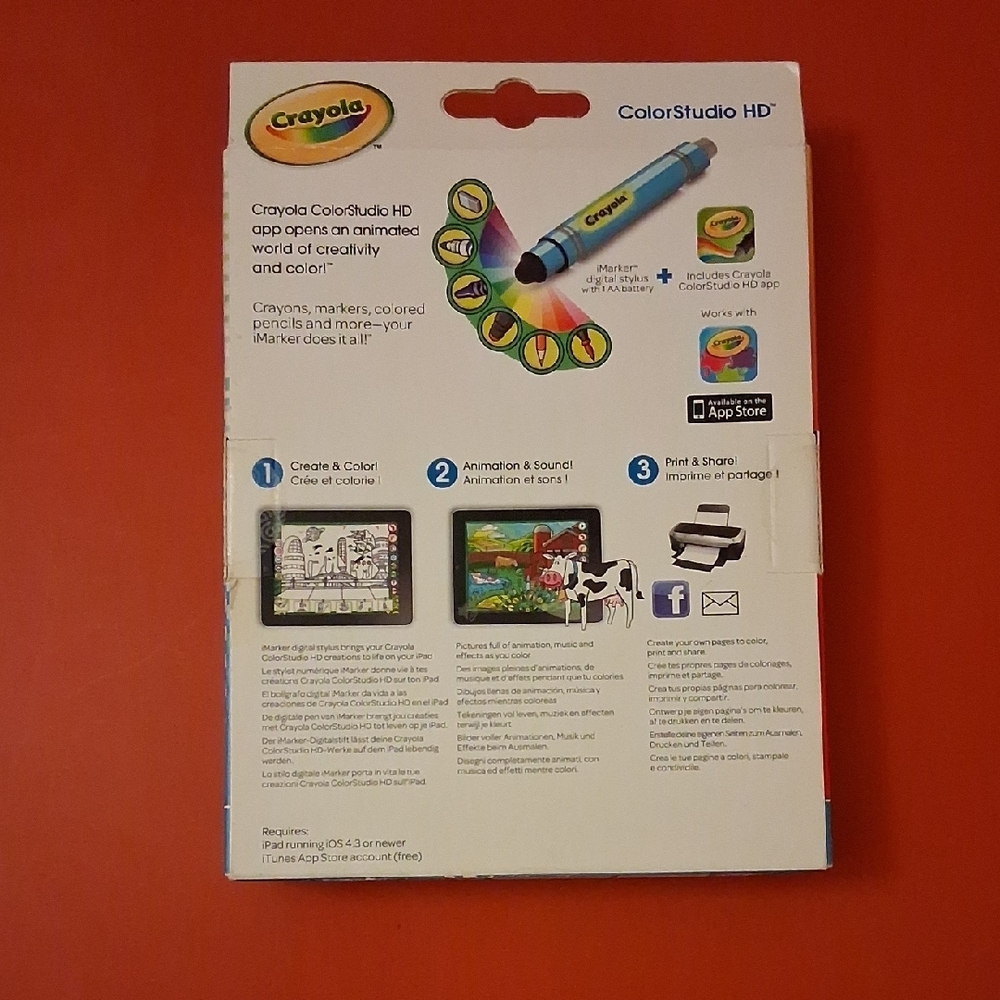 4/$26 Crayola ColorStudio HD with Blue Digital Marker - Picture 2 of 2